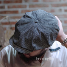NON STOCK Retro Cap Men's Denim Cap Newsboy Hat Vintage Baker Boy Cap Cotton