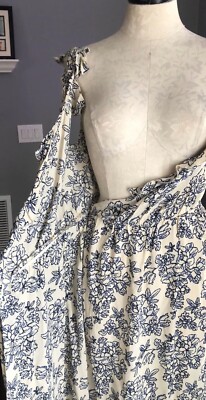 New Topshop Cream Blue Floral Print Wrap Dress Size 4 | eBay