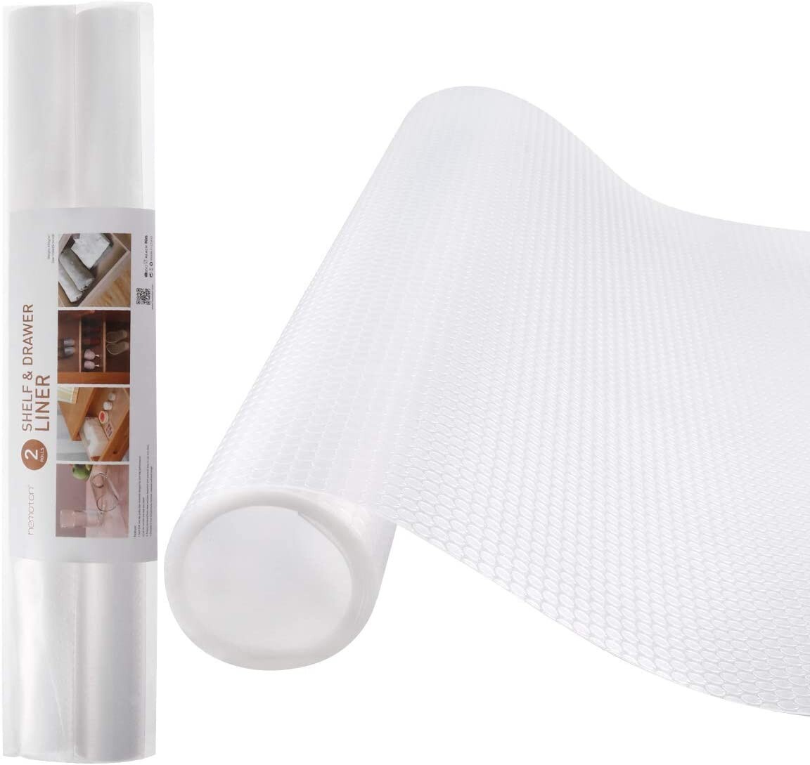 Hemoton 2-Roll Non-Slip Waterproof EVA Cabinet Liner for Drawers & Shelves-image