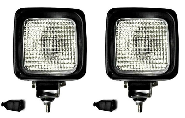 2X Arbeitsscheinwerfer H3 Halogen 12/24V Zusatzscheinwerfer Lkw Traktor Bagger-image