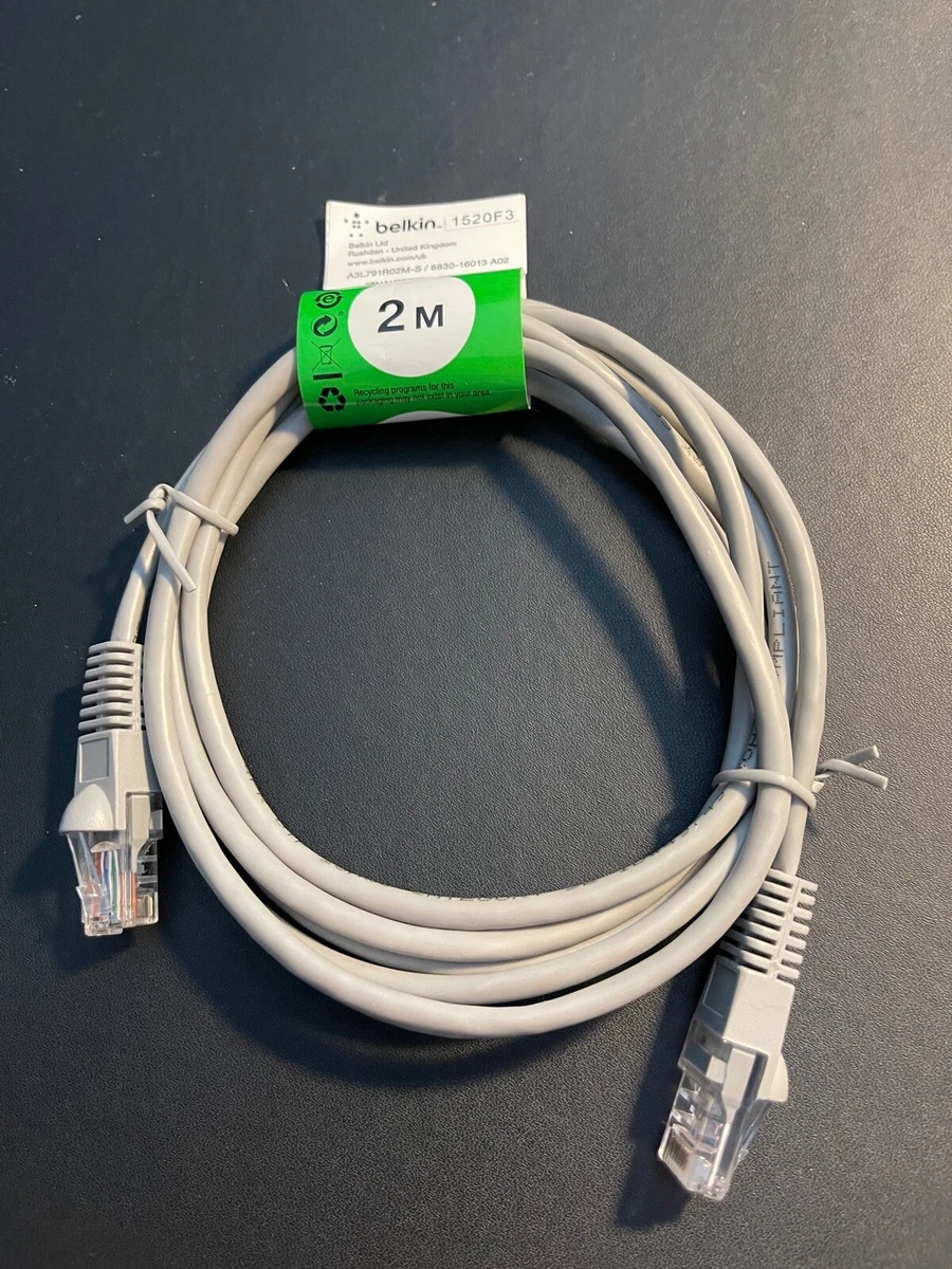 Cat5e Kabel Netzwerk Patchkabel Anschlusskabel U/UTP 2 m Grau RJ45 