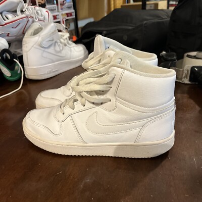Nike Wmns Ebernon MID Triple White Women Casual AQ1778-100 6.5 A16