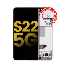 OLED Assembly W/Frame For Samsung Galaxy S22 5G US Int'l Version White