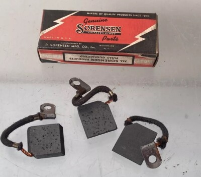 #ad NOS Generator Brush Set EX 39 Sorensen Set of 3 Willy#x27;s Auburn Hudson Plymouth $9.98