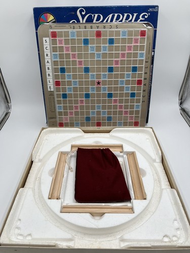 Scrabble Deluxe Edition Board Game Vtg 1987 100% Complete Hardwood Tiles-Spins! - Picture 4 of 16