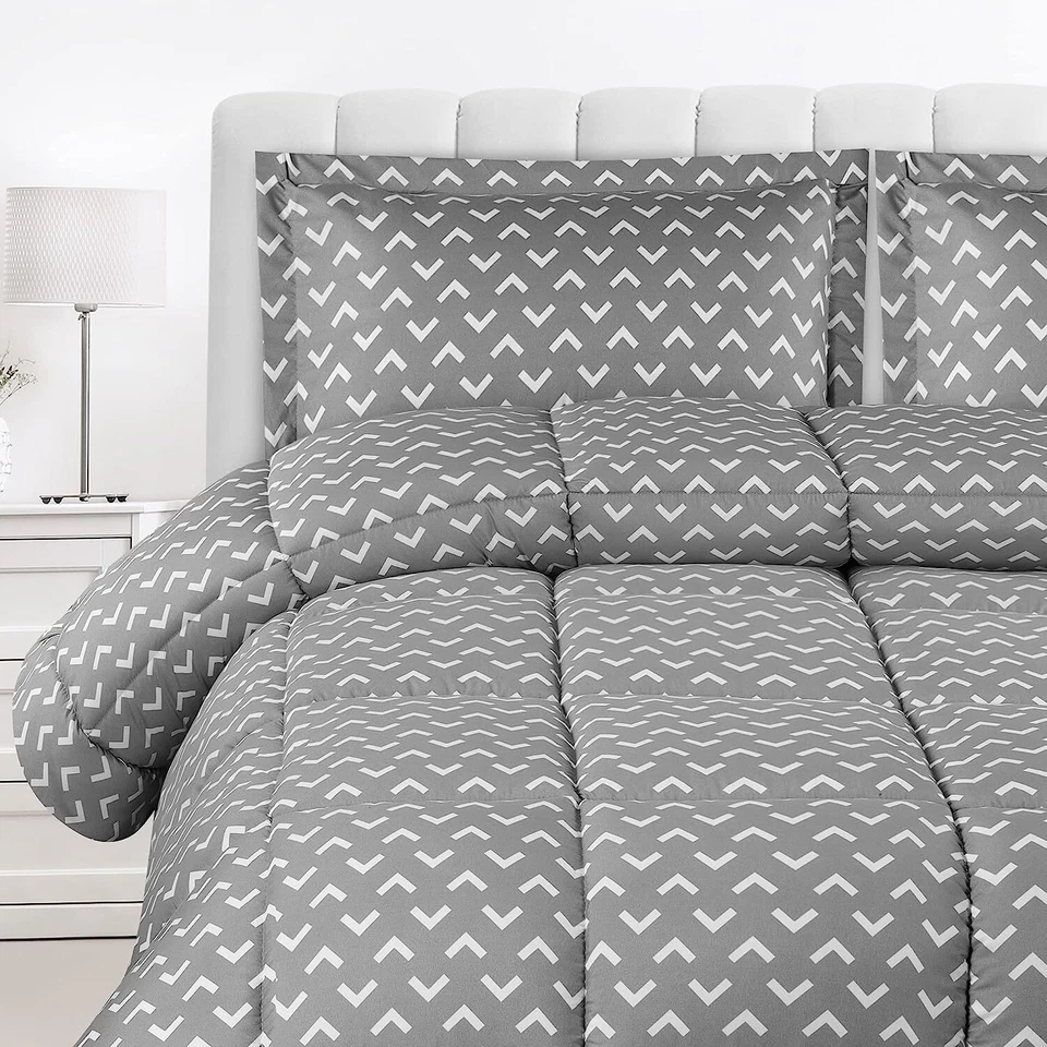 Printed Comforter Set with 2 Pillow Shams Brushed Microfiber Utopia Bedding - Image 4 of 4
