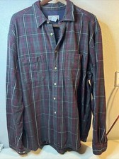 Men's Eddie Bauer XL Tall Classic Fit Plaid Flannel Button Front Shirt