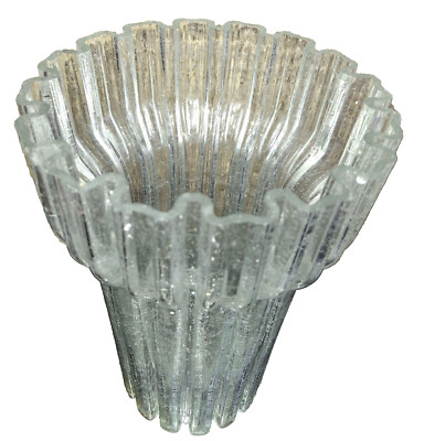 Pressglas Vase Glasvase Design im Stil Tapio Wirkkala Finland H 29,5 cm