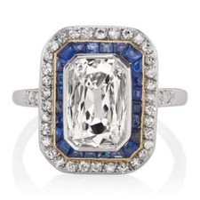 Wonderful Emerald Cut White Cubic Zirconia with Solitaire Style Women's Ring