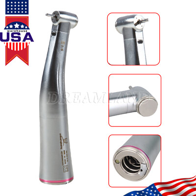 Dental 1:5 LED Fiber Optic Contra Angle Handpiece Red Ring fit NSK Ti-MAX X95L
