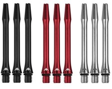 3 New Sets Mission Alicross Medium Dart Shafts - Black Red Silver