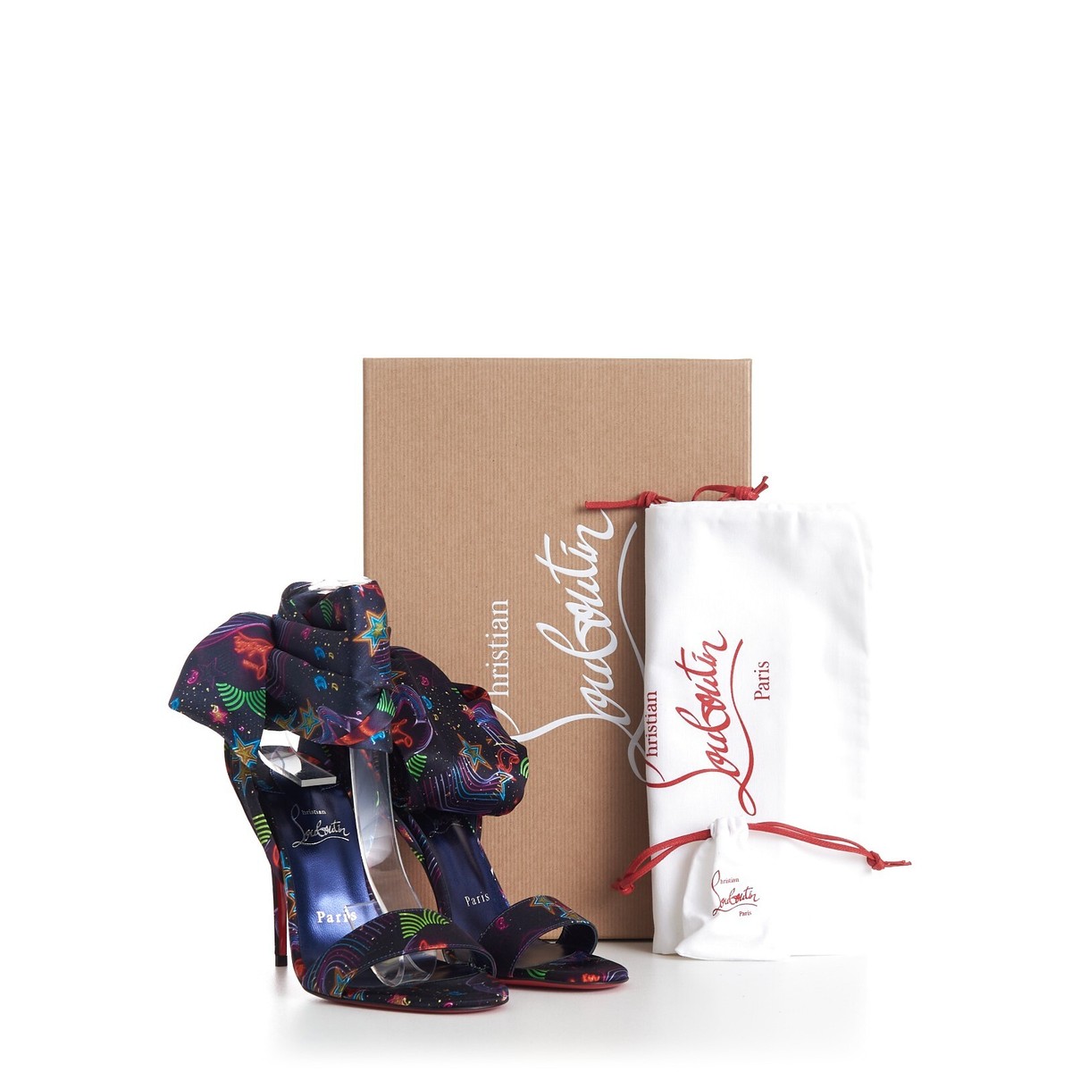 新品未使用 クリスチャンルブタン Sandale Du Desert ハイヒール Sandale Du Desert - 100 mm Strappy sandals - Crepe satin