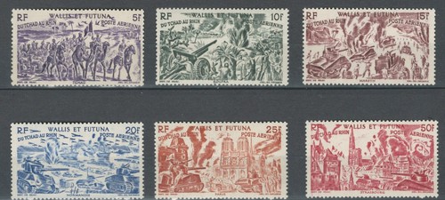 WALLIS & FUTUNA FRENCH COLONIES AFRICA MNH SET AIR MAIL WAR STAMPS (TCHAD 923) - 第 1/1 張圖片
