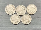 Lot Of 5 1935 D Buffalo Nickel Denver Mint Full Date Horn And Tail Visible