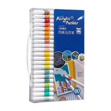 Acrylic Marker Pen White Barrel Hard Tip Marker Works on Many Surfaces