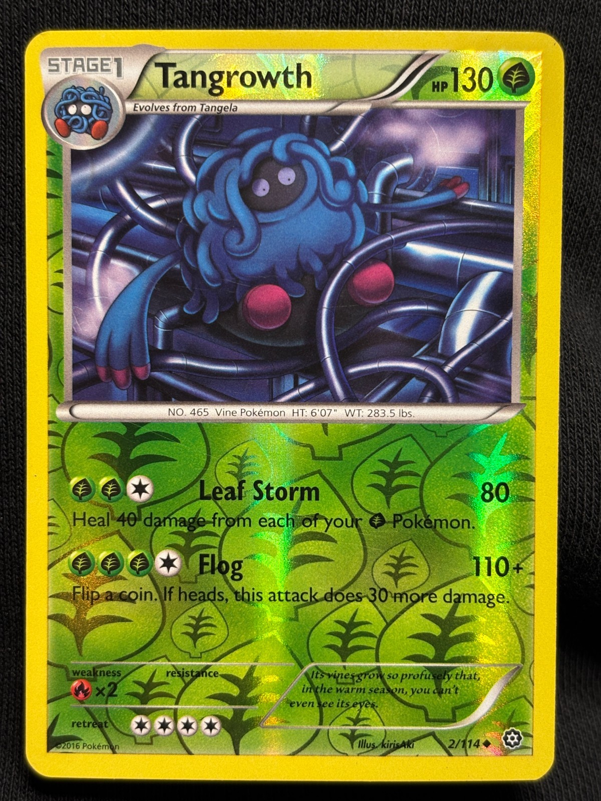 Tangrowth 2/114 Steam Siege Reverse Holo Pokemon LP