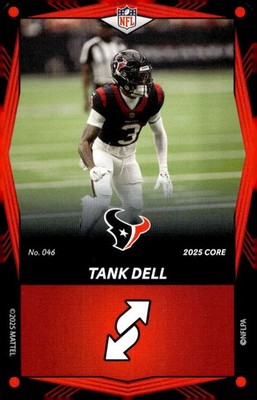 TANK DELL 2025 UNO Elite Core Edition Red #46 NFL Texans  ID:145868