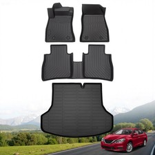 Hutisya-Floor Mats  Cargo Liner Set Fit for Nissan Sentra 2014-2019 All Weat...