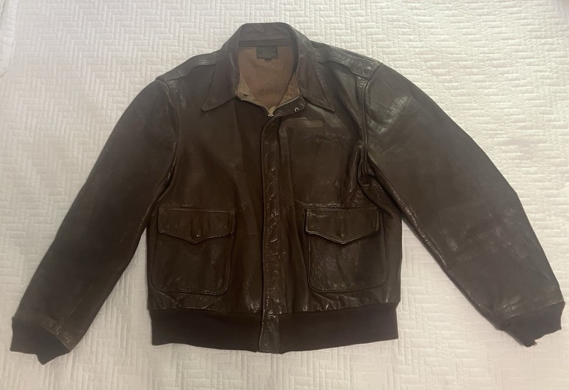 Original WW2 A-2 Jacket 767th BS /461st BG 15th AF, T/SGT R Carney, VG, Size 42!