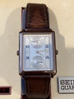 RARE Seiko Quartz Tank Watch 7F22-5019 Dual Crown Vintage Rectangular FOR REPAIR