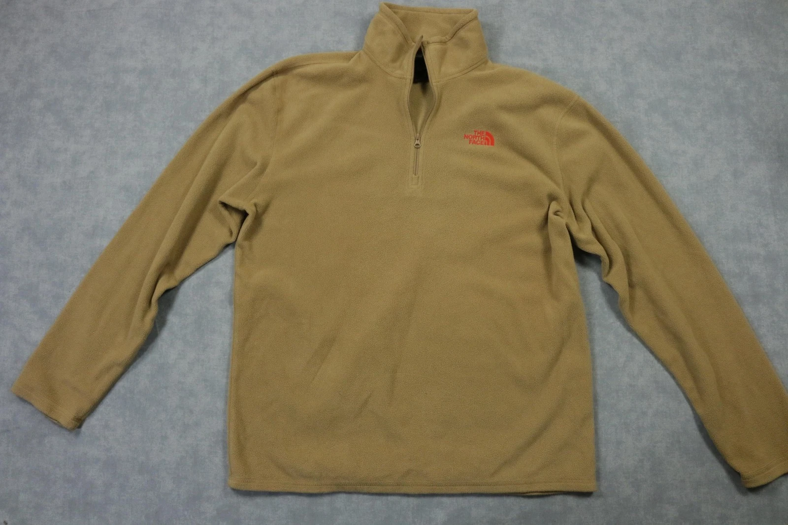 The North Face Pullover Mens Medium Brown Fleece 1/4 Zip Long Sleeve Top