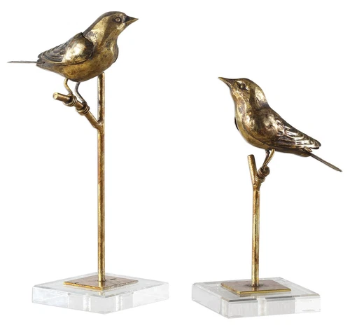 Uttermost Passerines Bird Sculptures S/2 - Picture 1 of 1