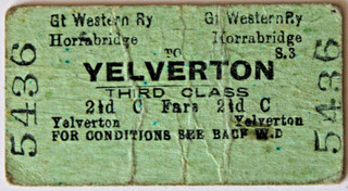 GT WESTERN RY HORRABRIDGE to YELVERTON