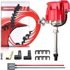 MAS Racing HEI Ignition Distributor with Wiring Set Replacement for Chevy 302 4