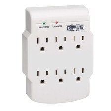 Tripp Lite 6 Outlet Surge Protector Power Strip, Direct Plug Standard, Gray