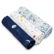aden  anais Silky Soft Swaddle Blanket, Ideal Newborn Infant Swaddling Set,...