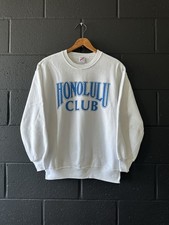 VTG 90s Sports & Fitness Made In USA Oahu's Honolulu Club Crewneck