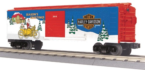 MTH RAIL KING 30-74599 2010 HARLEY DAVIDSON COCHE DE CAJA DE NAVIDAD NUEVO EN CAJA RARO LQQK | Zustand: New