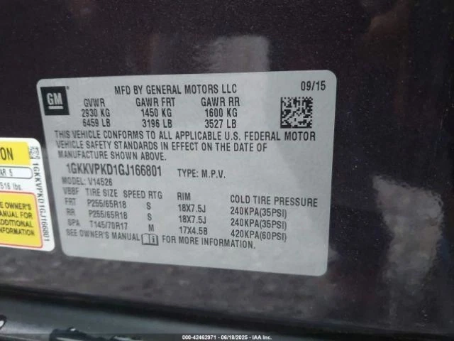 2016 GMC Acadia Rear Blower Motor 144K Miles OEM 615-00701 4WD - Image 2 of 4