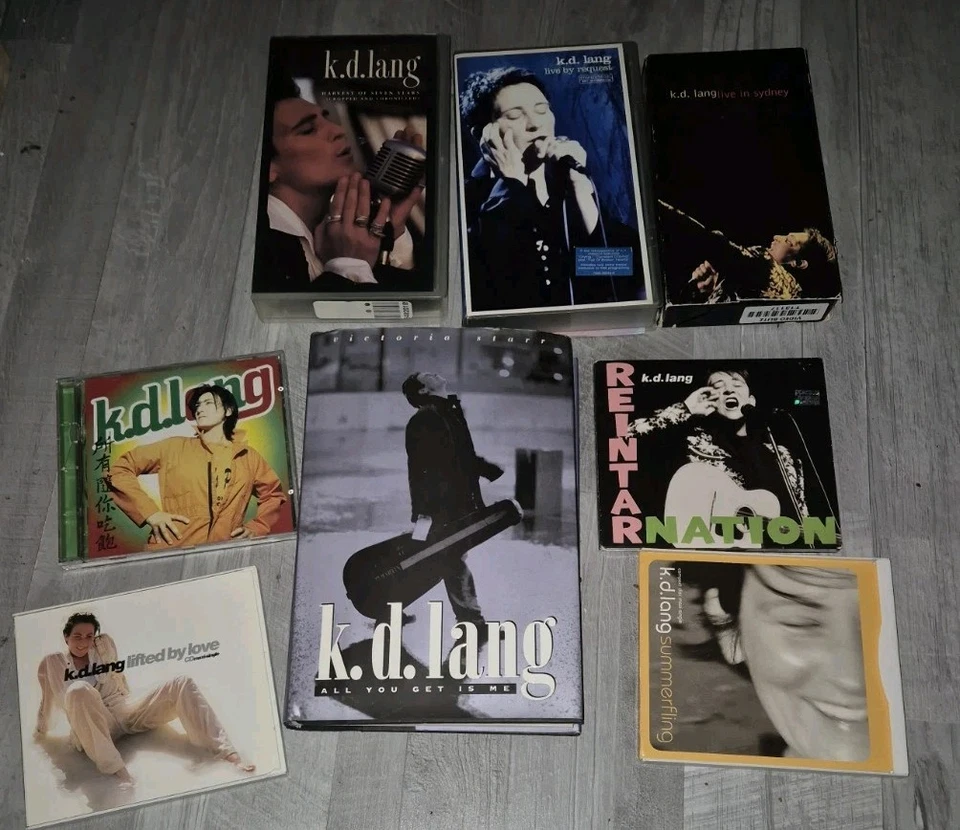 K.D. Lang Konvolut CD's Bücher,VHS Rarität
