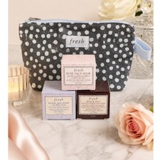 NEW Fresh Face Masks Cosmetic Bag Rose, Black Tea  Floral Recovery Masks Travel