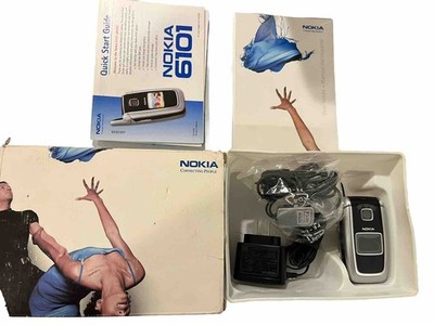 Nokia 6101 Flip Phone Unlocked Cellphone With Box Manual Earpiece Bundle - Read