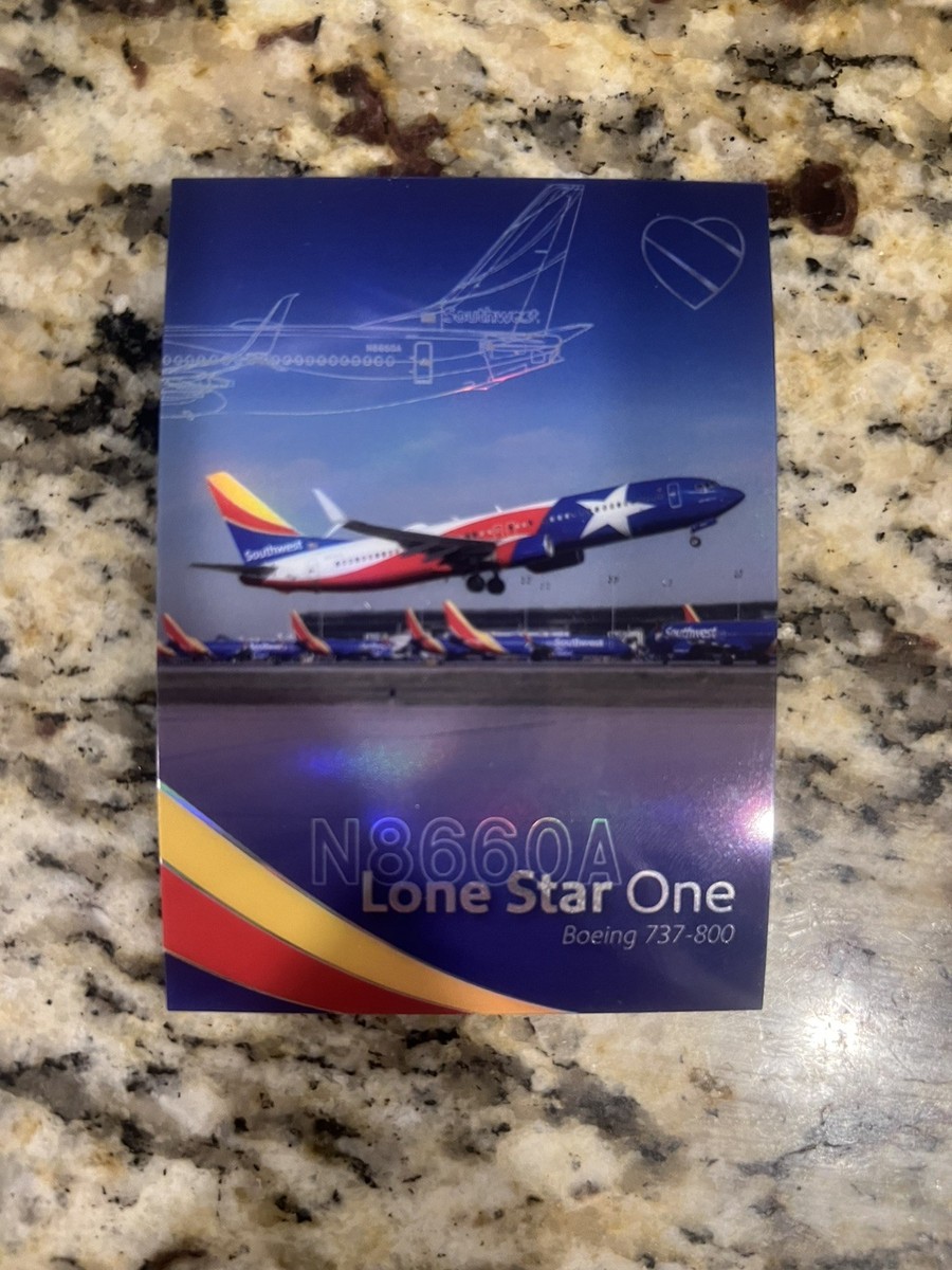 Southwest Trading Card #5 Lone Star One Boeing 737-800 w/ holder