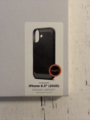Spigen Rugged Armor Case For iPhone 17 MagSafe MagFit New! Black Grey
