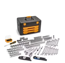 Gearwrench 1/4 in., 3/8 in. and 1/2 in. Drive SAE/Metric Mechanics Tool Set