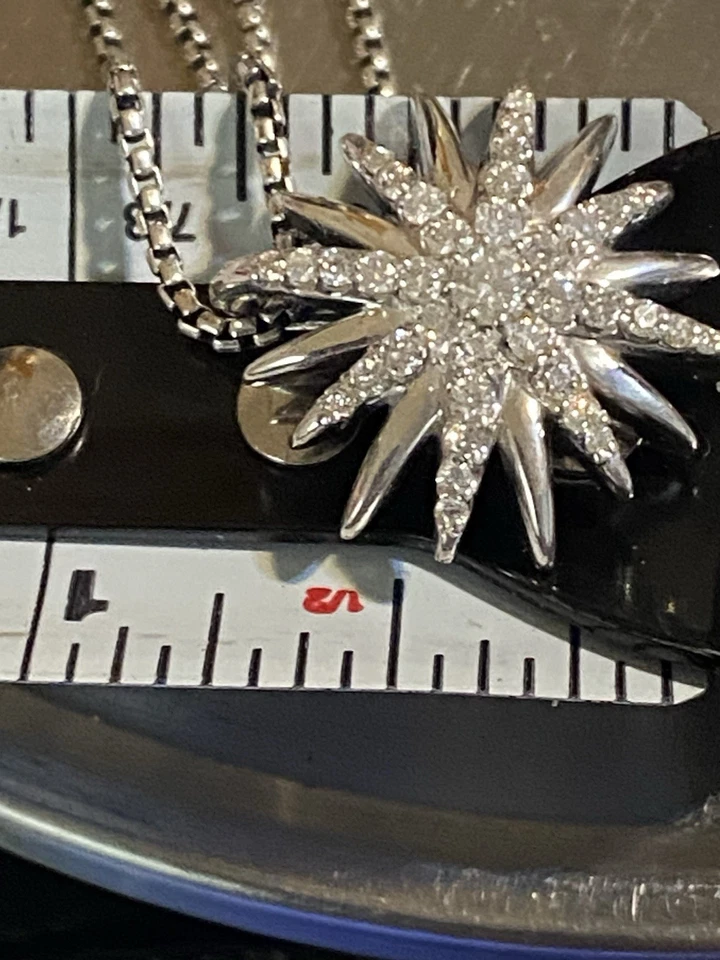 David YURMAN 925 Sterling silver STARBURST pendant Necklace - Image 3 of 4