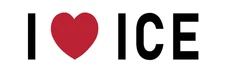 I Love ICE Sticker Large 3x9 Deport Them All Stickers
