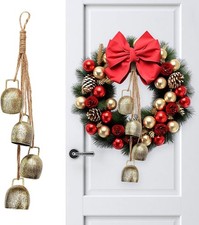 Christmas Bells Decoration, Gold Brass Hanging Bells