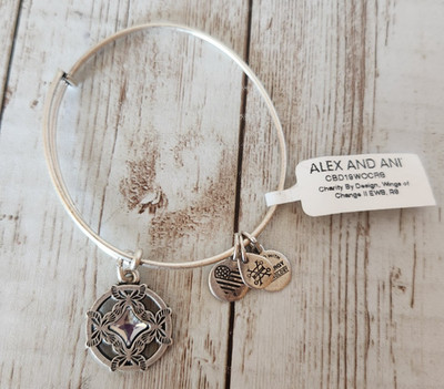 Alex & Ani Wings of Change II Silver Expandable Bracelet