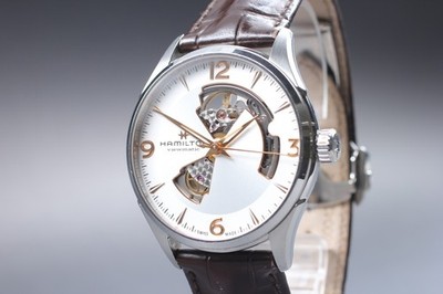 [Near MINT] Hamilton Jazzmaster Open Heart H327050 White Automatik Herrenuhr