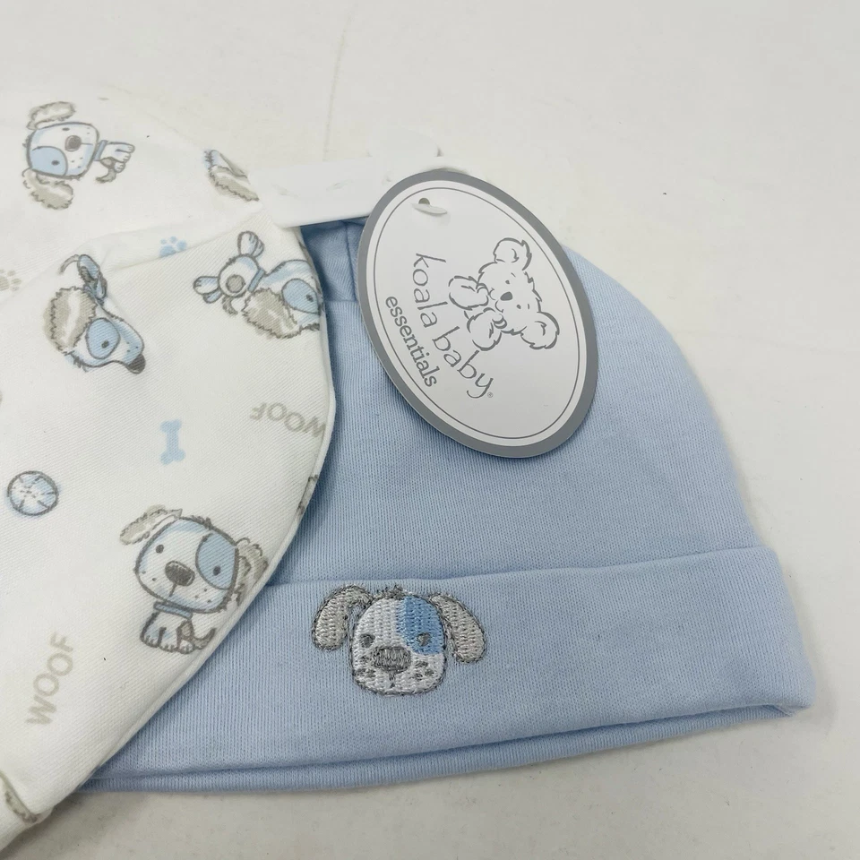 Koala Niños Bebés Niños Talla 6-12 Meses Conjunto de 2 Sombreros 100% Algodón con Perros 089 Foto 3 de 4