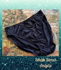 VINTAGE WACOAL 84299  BLACK  ARABESQUE HI-CUT BRIEF PANTIES  SIZE LARGE