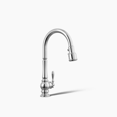#ad KOHLER Artifacts K 99259 VS Pull Down Kitchen Faucet 3 Spray Vibrant Stainless $405.81