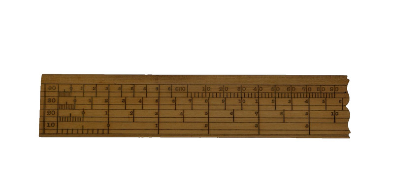 ANTIQUE BOXWOOD DIAGONAL PLOTTING SCALE ARCHITECTURAL DRAFTING RULE 6"