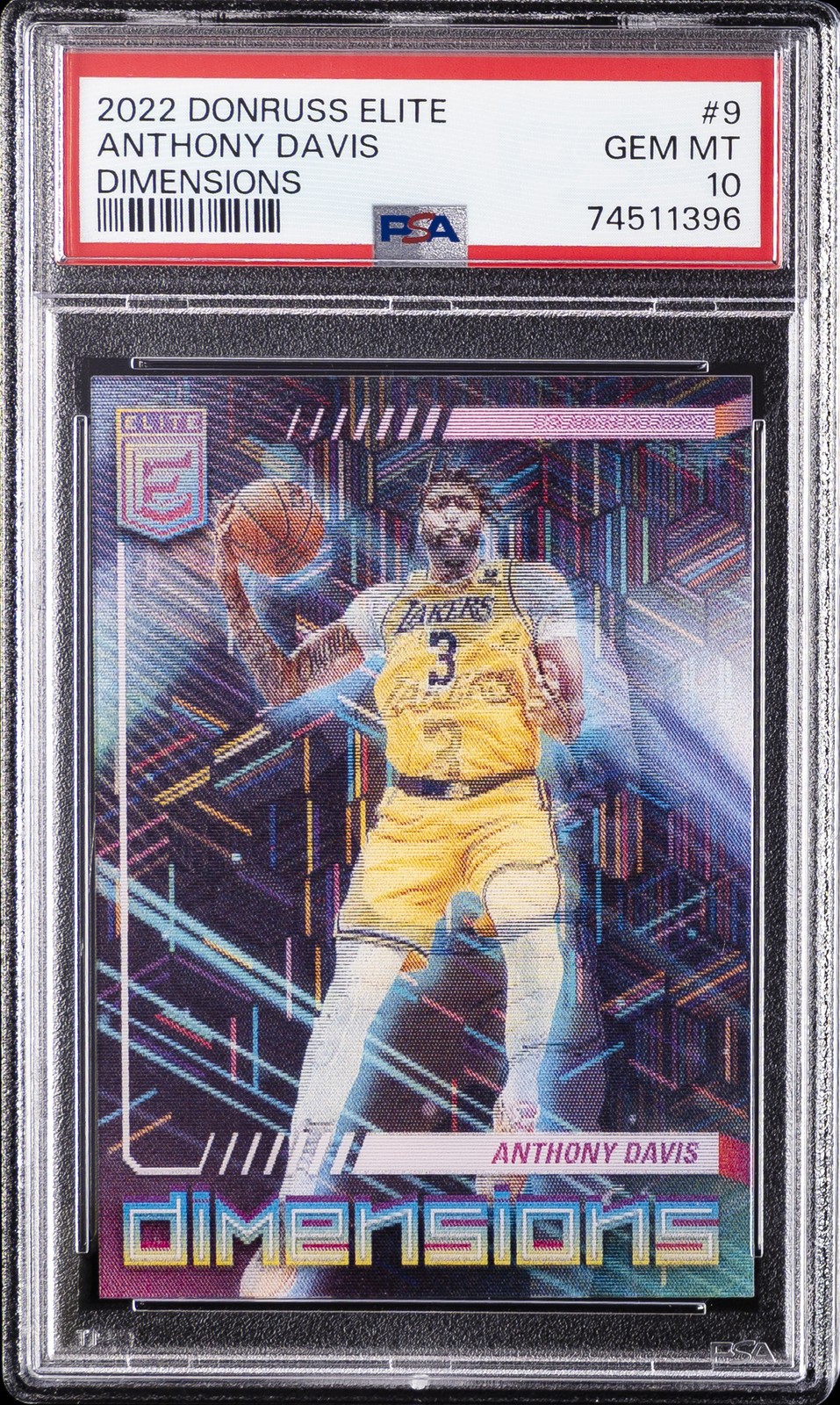2022 PANINI DONRUSS ELITE DIMENSIONS #9 ANTHONY DAVIS PSA 10