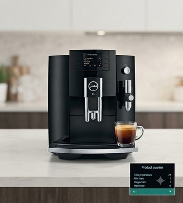 Jura E6 Automatic Coffee Machine  Piano Black Espresso Premium Brew Gently Used